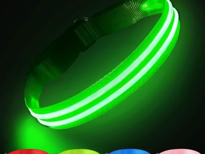 Light Up Dog Collar Waterproof Rechargeable Flashing LED Dog Collar